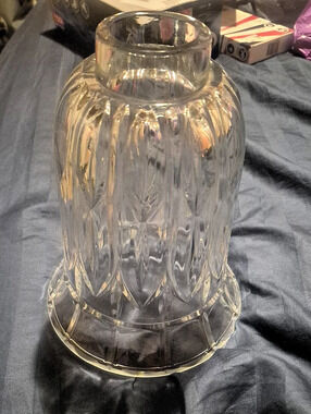 Vintage Fifth Avenue Cut Crystal Bell-Shaped Hurricane Shade / Fairy Lamp Top